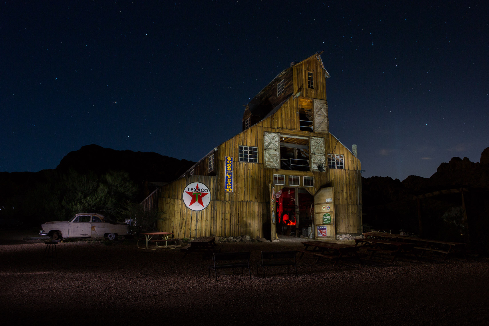 Barn Light Painting - Mark Borosch Photography - Nelson, NV